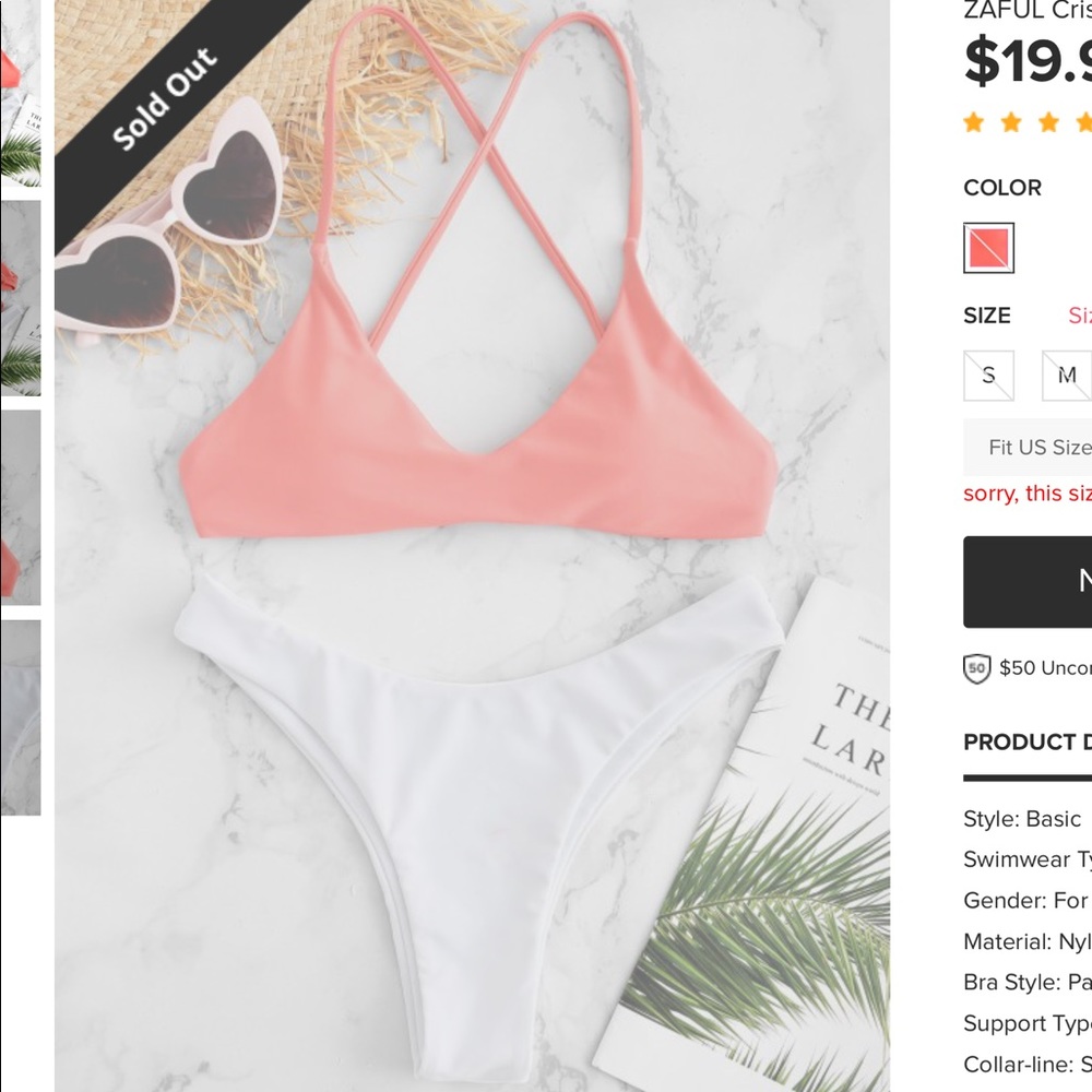 Zaful crisscross bikini